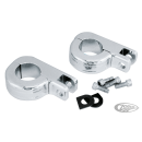 GZP Chrome billet foot peg bar mounts