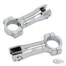 GZP Chrome billet footpeg mount kit 1.25