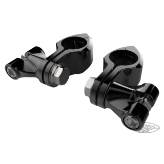 Blk Hingeless Clamps w/ Clevis 1-1/4"