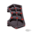 DIAMOND FR FLRBRD BLK W/ GEMS RED