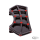 DIAMOND FR FLRBRD BLK W/ GEMS RED