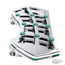 DIAMOND FR FLRBRD CHR W/ GEMS GREEN