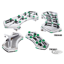 DIAMOND FR FLRBRD CHR W/ GEMS GREEN