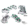 DIAMOND FR FLRBRD CHR W/ GEMS GREEN