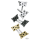 GZP Black billet floorboardkit FLH/T84-u