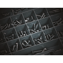 10pck Chrome hex head screw 1/4-20x1-1/4