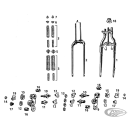 Front fork set complete BT36-45 black