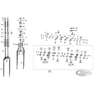 Chrome Acorn nuts (2) Spring rod top