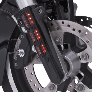 Lower Leg Cvr Blk w/AMBR LED FLH/T14-UP