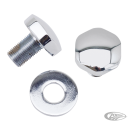 Chrome Stem Bolt FLST FXR FXD XL, 86 up