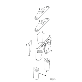 GZP Upper cvr wide-glide Stainl.3 1/2" c