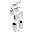 GZP Upper cvr wide-glide Stainl.3 1/2" c