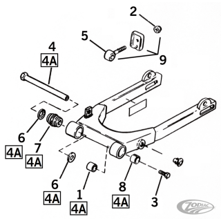 PIVOT SHAFT w/NUT XL82-03