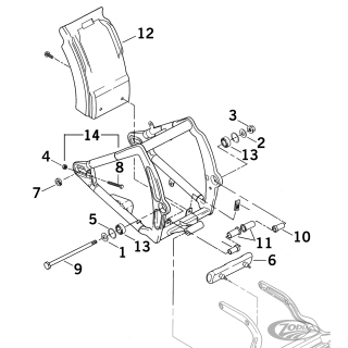 PIVOT SHAFT, SWINGARM CHROME