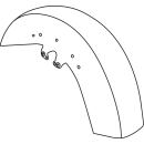 GZP Front fender FLH/T14-UP w/trim holes