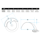 4.75" St smooth custom front fender