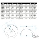 14.25" Rigid Custom round top untrimmed