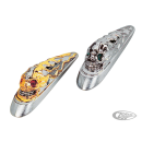 GZP Fender ornam. chrome Skull red eye