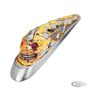 GZP Fender ornam. Gold Skull red eyes