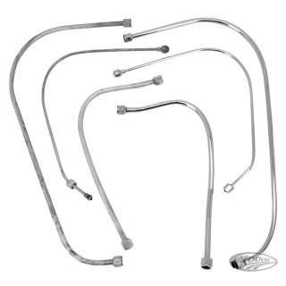 set of 3 oilpipes steel white plated, WL