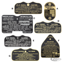 Data plate 1940 WLA rivet-on brass