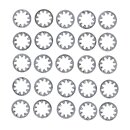 Zinc int. lockwasher, #6 - 25 pack