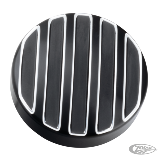 GZP black cut ribbed screw-in cap 82-e18