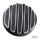 GZP black cut ribbed screw-in cap 82-e18