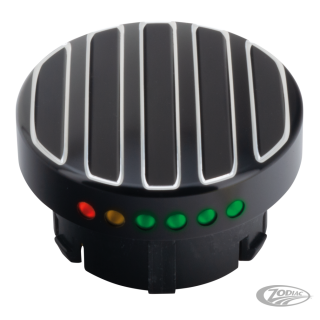 GZP Blk/cut ribbed LED fuel gauge 96-17
