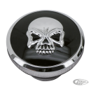 GZP Skull blck/chrome Gas cap set 84-96