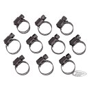 10pck Jagg black 5/8" hose clamps