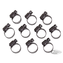 10pck Jagg black 5/8" hose clamps