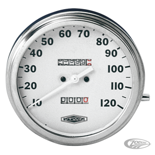 GZP Speedo KPH, White face, 2:1