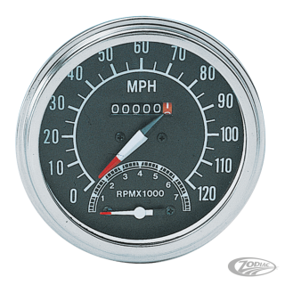 GZP Speedo/Tacho combo MPH, black face,