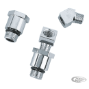Chrome plated oil gauge fitting H-D 70up