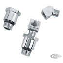 Chrome plated oil gauge fitting H-D 70up