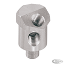 EVO pressure gauge adaptor dual, satin