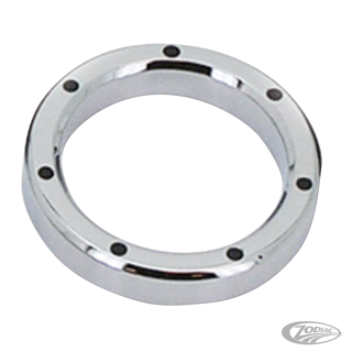 GZP Chrome&Black Dimpled billet bezel 2"