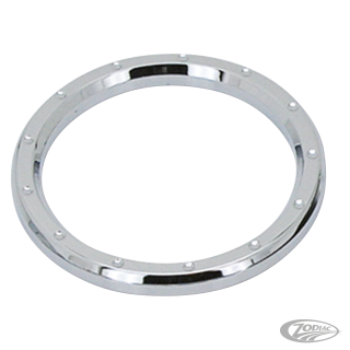 GZP Chr Dimple billet instr bezel 3-5/8"