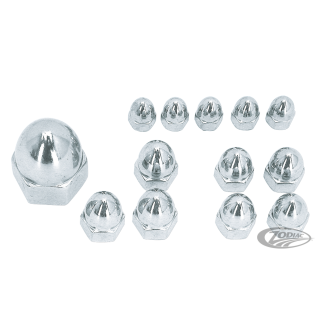 Blister Chrome acorn nuts 10-24 set/5