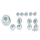 Blister Chrome acorn nuts 10-24 set/5