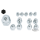 Chrome acorn nuts 1/4-28 UNF set/5