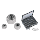 10pck Chrome nylock nuts 10-24 UNC