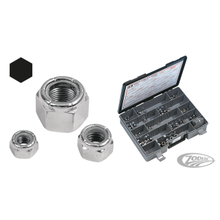 Ass. tray nylon insert hex nuts chrome