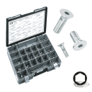 Ass.tray Chr.flat head socket 24 sizes
