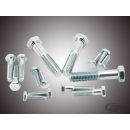 10pck allen bolt 1/4-20x2-3/4" UNC zinc