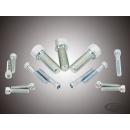 10pck Chrome Allen screw 1/4x1/2" Course