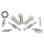 10pck Chrome Allen screw 1/4x1/2" Course