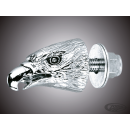 GZP Chrome Eagle head krommet red eyes