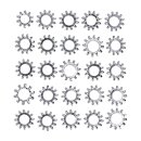 CHROME EXT. LOCKWASHER, #6 -25PACK